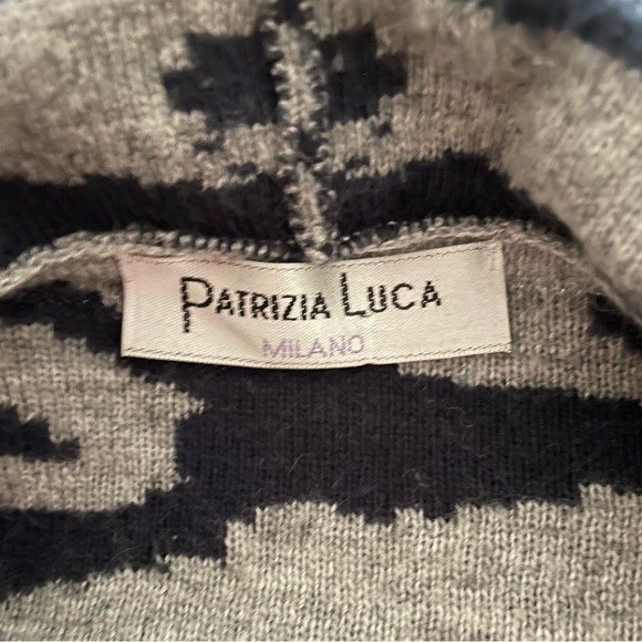 Patricia Luca Milano Waterfall Front Open Cardigan Sweater Animal Print S/M - Picture 2 of 9